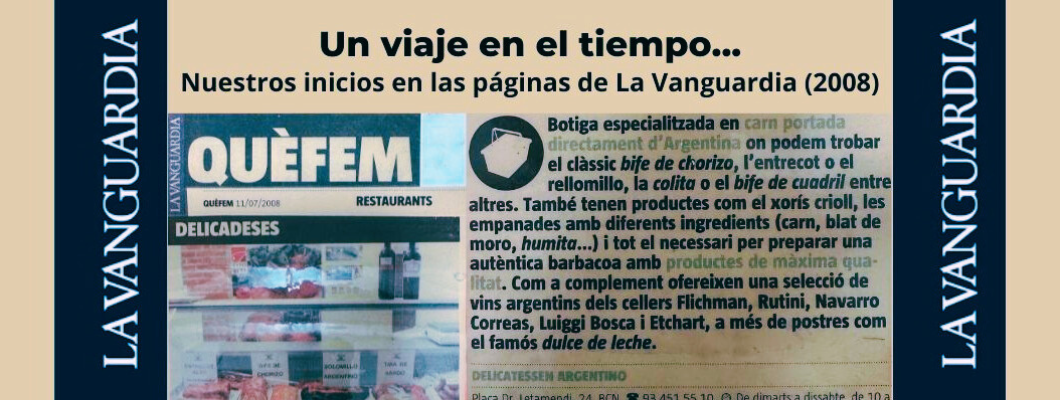 Un viaje en el tiempo: Nuestros inicios en las páginas de La Vanguardia (2008)