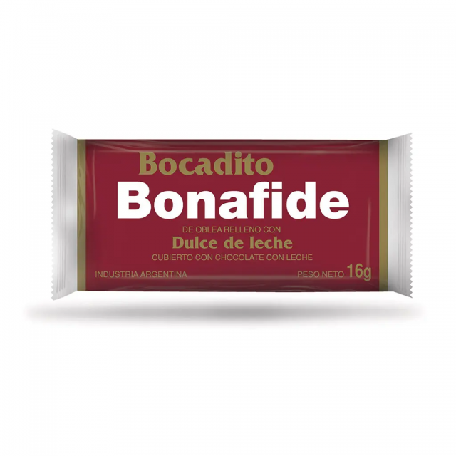 Bocadito Bonafide Dulce de Leche Cubierto Chocolate Unidad