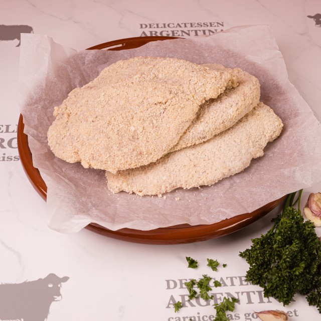 Milanesa Escalopa de Pollo Estilo Argentino con Gluten  - SI INCLUYE ESTE PRODUCTO NO TENDRÁ OPCIÓN DE ENVÍO REFRIGERADO 24/48HS 