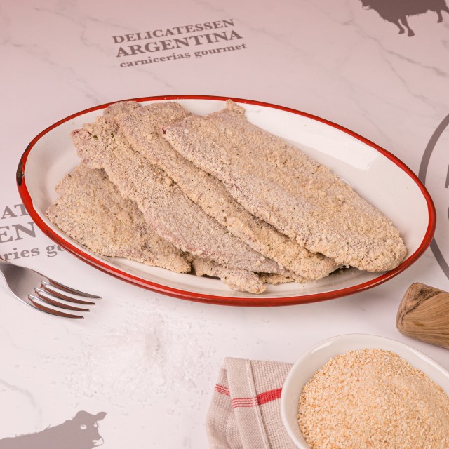 Milanesa Escalopa de Ternera Estilo Argentino Sin Gluten - SI INCLUYE ESTE PRODUCTO NO TENDRÁ OPCIÓN DE ENVÍO REFRIGERADO 24/48HS 