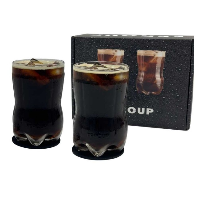 Fercup - Pack de 2 Vasos Cristal de 750ml para Fernet Branca 