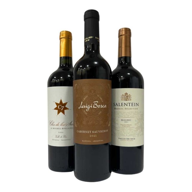 Salentein Malbec, Clos De Los Siete y Luigi Bosca Reserva Cabernet Trilogía Enológica